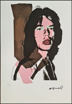 ANDY WARHOL * Mick Jagger * signed lithograph * limited # 54/125 (Gr. 50 cm x 35 cm)