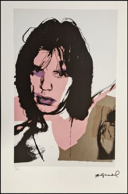 ANDY WARHOL * Mick Jagger * signed lithograph * limited # 70/100 (Gr. 57 cm x 38 cm)