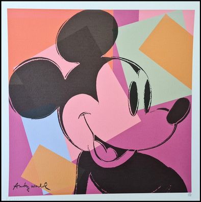 ANDY WARHOL * Mickey Mouse * lithograph * 50x50 cm * limited # 112/500 CMOA signed