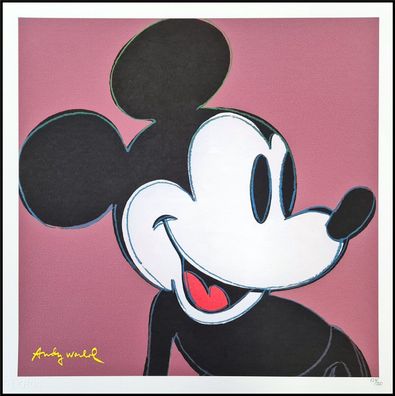 ANDY WARHOL * Mickey Mouse * lithograph * 50x50 cm * limited # 124/500 CMOA signed
