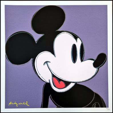 ANDY WARHOL * Mickey Mouse * lithograph * 50x50 cm * limited # 480/500 CMOA signed