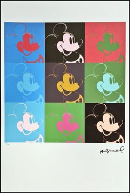 ANDY WARHOL * Mickey Mouse * signed lithograph * limited # 12/100 (Gr. 57 cm x 38 cm)