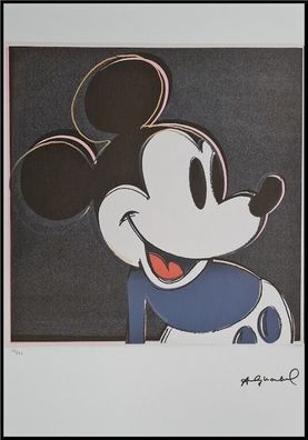 ANDY WARHOL * Mickey Mouse * signed lithograph * limited # 16/125 (Gr. 50 cm x 35 cm)