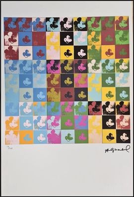 ANDY WARHOL * Mickey Mouse * signed lithograph * limited # 19/100 (Gr. 57 cm x 38 cm)