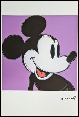 ANDY WARHOL * Mickey Mouse * signed lithograph * limited # 26/100 (Gr. 57 cm x 38 cm)