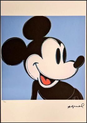 ANDY WARHOL * Mickey Mouse * signed lithograph * limited # 28/125 (Gr. 50 cm x 35 cm)