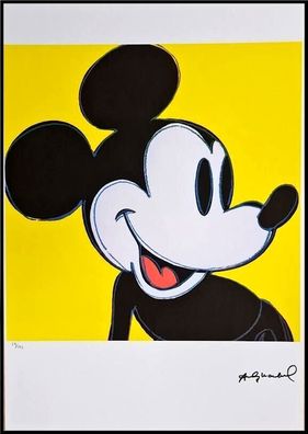 ANDY WARHOL * Mickey Mouse * signed lithograph * limited # 29/125 (Gr. 50 cm x 35 cm)