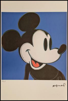 ANDY WARHOL * Mickey Mouse * signed lithograph * limited # 42/100 (Gr. 57 cm x 38 cm)