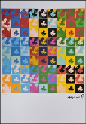 ANDY WARHOL * Mickey Mouse * signed lithograph * limited # 42/125 (Gr. 50 cm x 35 cm)