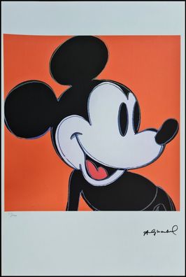 ANDY WARHOL * Mickey Mouse * signed lithograph * limited # 55/100 (Gr. 57 cm x 38 cm)