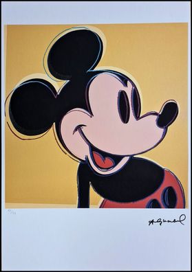 ANDY WARHOL * Mickey Mouse * signed lithograph * limited # 62/125 (Gr. 50 cm x 35 cm)