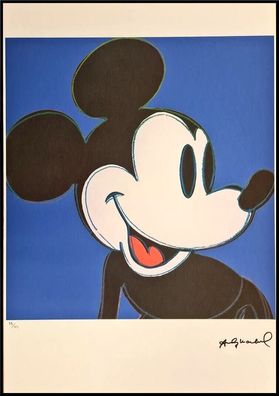 ANDY WARHOL * Mickey Mouse * signed lithograph * limited # 79/125 (Gr. 50 cm x 35 cm)