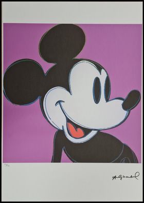 ANDY WARHOL * Mickey Mouse * signed lithograph * limited # 83/125 (Gr. 50 cm x 35 cm)