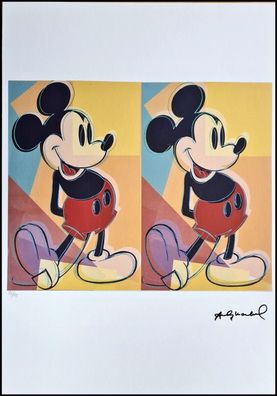 ANDY WARHOL * Mickey Mouse * signed lithograph * limited # 86/125 (Gr. 50 cm x 35 cm)