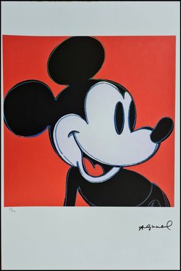 ANDY WARHOL * Mickey Mouse * signed lithograph * limited # 88/100 (Gr. 57 cm x 38 cm)