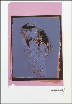 ANDY WARHOL * Mother Monkey with Baby * signed lithograph * limited # 63/125