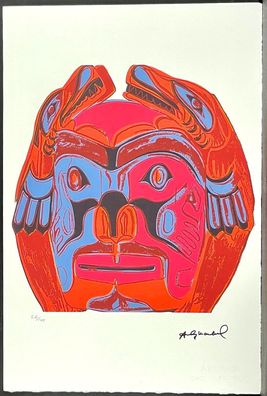 ANDY WARHOL * Northwest Coast Mask * signed lithograph * limited # 56/100