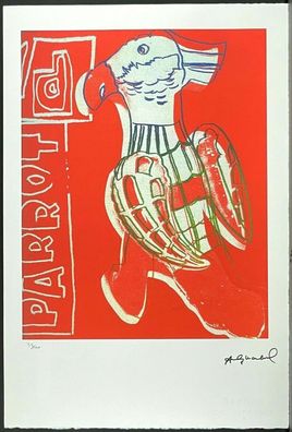ANDY WARHOL * Parrot * signed lithograph * limited # 33/100