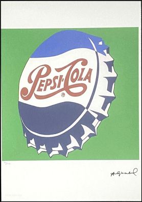 ANDY WARHOL * Pepsi-Cola * signed lithograph * limited # 12/125 (Gr. 50 cm x 35 cm)