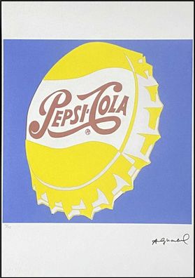 ANDY WARHOL * Pepsi-Cola * signed lithograph * limited # 18/125 (Gr. 50 cm x 35 cm)