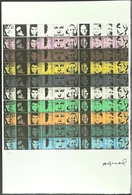 ANDY WARHOL * Portait of the Artists * signed lithograph * limited # 23/100