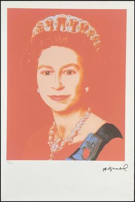 ANDY WARHOL * Queen Elizabeth II * signed lithograph * limited # 37/100