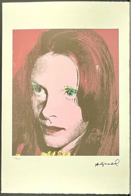 ANDY WARHOL * Sandra Brant * signed lithograph * limited # 30/100 (Gr. 57 cm x 38 cm)
