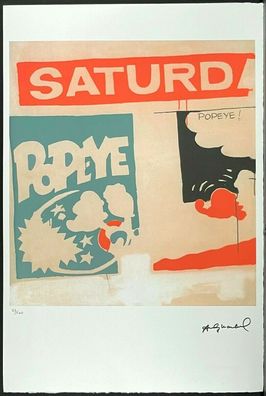 ANDY WARHOL * Saturday's Popeye * signed lithograph * limited # 73/100