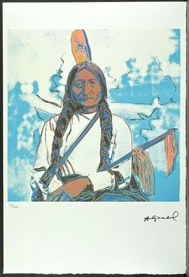 ANDY WARHOL * Sitting Bull * signed lithograph * limited # 12/100