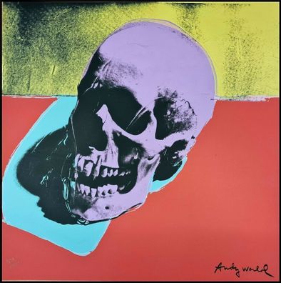 ANDY WARHOL * Skull * lithograph * limited # xx/2400 CMOA signed (Gr. 60 cm x 60 cm)