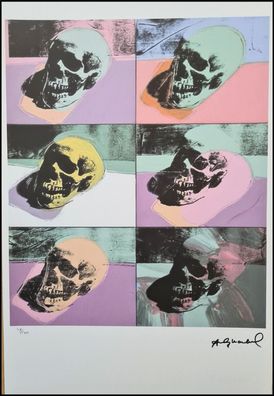 ANDY WARHOL * Skull * signed lithograph * limited # 59/100 (Gr. 57 cm x 38 cm)