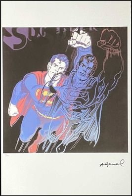 ANDY WARHOL * Superman * signed lithograph * limited # 10/100 (Gr. 57 cm x 38 cm)