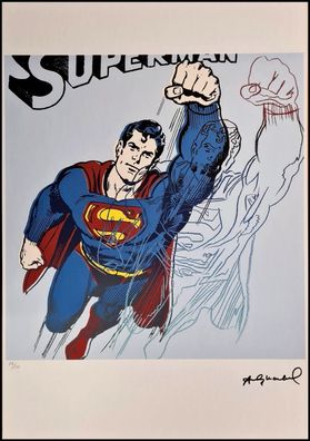 ANDY WARHOL * Superman * signed lithograph * limited # 26/125 (Gr. 50 cm x 35 cm)