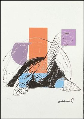 ANDY WARHOL * Turtle * signed lithograph * limited # 12/125 (Gr. 50 cm x 35 cm)