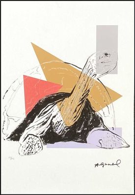 ANDY WARHOL * Turtle * signed lithograph * limited # 13/125 (Gr. 50 cm x 35 cm)