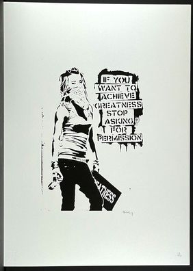 BANKSY * Achieve Greatness * 70x50 cm * Lithografie * limitiert # 18/150