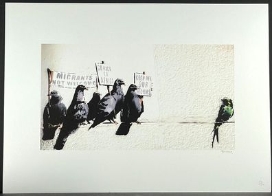 BANKSY * Birds of Feather * 70x50 cm * Lithografie * limitiert # 51/150