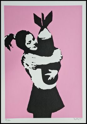 BANKSY * Bomb Hugger * 50x35 cm * Lithografie * limitiert # 60/60 (Gr. 50 cm x 35 cm)