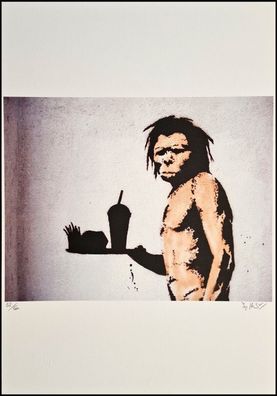 BANKSY * Caveman * 50x35 cm * Lithografie * limitiert # 52/60 (Gr. 50 cm x 35 cm)