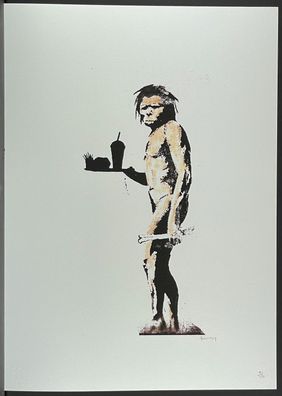 BANKSY * Caveman * 70x50 cm * Lithografie * limitiert # 45/150 (Gr. 70 cm x 50 cm)
