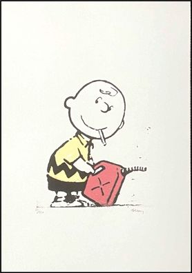 BANKSY * Charlie Brown - Firestarter * 50x35 cm * Lithografie * limitiert # 25/250