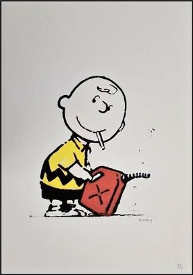 BANKSY * Charlie Brown - Firestarter * 70x50 cm * Lithografie * limitiert # 49/150