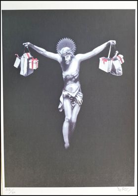 BANKSY * Christ with Shopping Bags * 50x35 cm * Lithografie * limitiert # 59/60