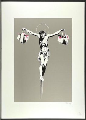 BANKSY * Christ with Shopping Bags * 70x50 cm * Lithografie * limitiert # 52/150