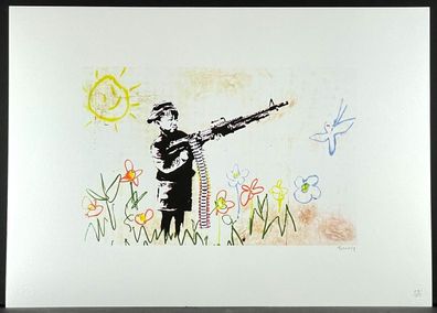 BANKSY * Crayon Shooter * 70x50 cm * Lithografie * limitiert # 27/150