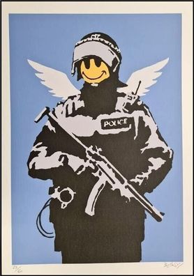 BANKSY * Flying Copper * 50x35 cm * Lithografie * limitiert # 23/60