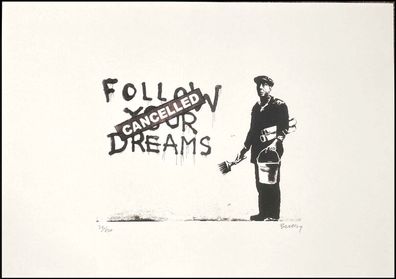 BANKSY * Follow Your Dreams * 50x35 cm * Lithografie * limitiert # 32/250