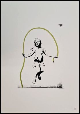BANKSY * Girl with Skipping Rope * 70x50 cm * Lithografie * limitiert # 70/150