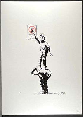 BANKSY * Graffiti is a Crime * 70x50 cm * Lithografie * limitiert # 102/150