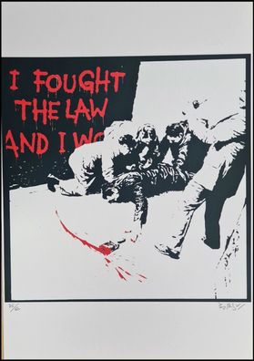 BANKSY * I fought the Law * 50x35 cm * Lithografie * limitiert # 36/60